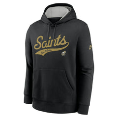 New Orleans Saints Rewind Club Logo Pullover Hoodie - Black - Nike