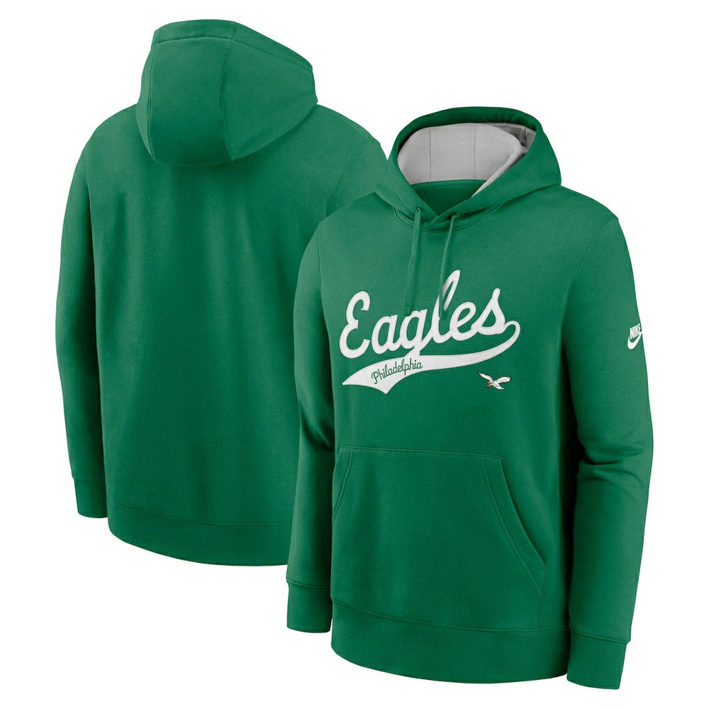 Philadelphia Eagles Rewind Club Logo Pullover Hoodie - Kelly Green - Nike
