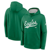 Philadelphia Eagles Rewind Club Logo Pullover Hoodie - Kelly Green - Nike