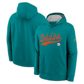 Miami Dolphins Rewind Club Logo Pullover Hoodie - Aqua - Nike