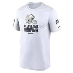 Cleveland Browns 2024 Salute To Service Legend Performance T-Shirt - White - Nike