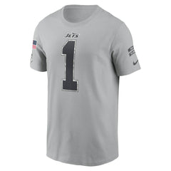 Ahmad Sauce Gardner New York Jets 2024 Salute To Service Name & Number T-Shirt - Gray - Nike