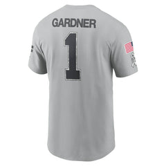 Ahmad Sauce Gardner New York Jets 2024 Salute To Service Name & Number T-Shirt - Gray - Nike