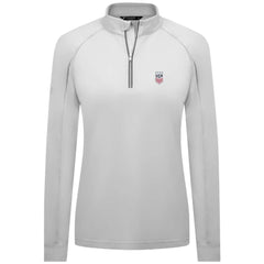 USWNT Levelwear Women's Kinetic Insignia Quarter-Zip Pullover White