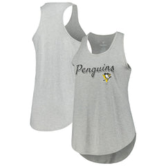 Pittsburgh Penguins Fanatics Women's Plus Size Racerback Tank Top - Heather Gray | Fanatics discount