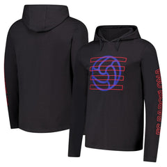 Barcelona Wordmark Long Sleeve Hoodie T-ShirtCharcoal