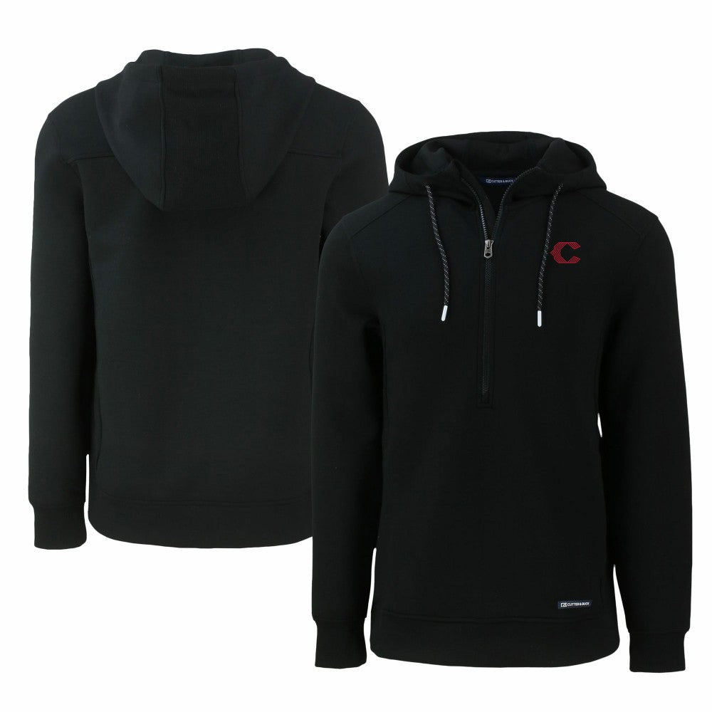 Cincinnati Reds Cutter & Buck City Connect Roam Eco Recycled Half-Zip Pullover Hoodie Sale
