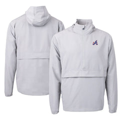 Atlanta Braves Cutter & Buck City Connect Charter Eco Recycled Half-Zip Anorak Jacket for sale