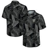 Las Vegas Raiders Sport Vine Line Button-Down Shirt - Black - Tommy Bahama