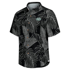 New York Jets Sport Vine Line Button-Down Shirt - Black - Tommy Bahama