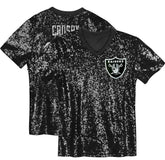 Maxx Crosby Las Vegas Raiders Girls Youth Sequin V-Neck Fashion Jersey - Black - NFL