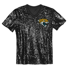 Trevor Lawrence Jacksonville Jaguars Girls Youth Sequin V-Neck Fashion Jersey - Black - NFL