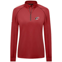 Carolina Hurricanes Levelwear Women's Kinetic Insignia Core Quarter-Zip Pullover Top - Red | NHL near me