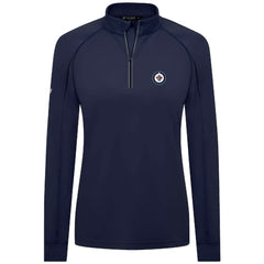Winnipeg Jets Levelwear Women's Kinetic Insignia Core Quarter-Zip Pullover Top - Navy | NHL sale