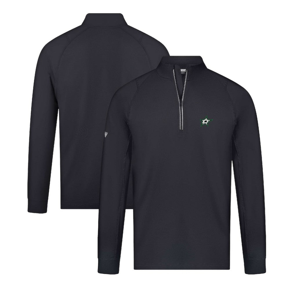 Dallas Stars Levelwear Theory Insignia Core Quarter-Zip Pullover Top - Black | NHL Clearance