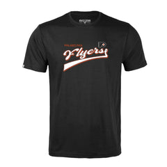 Philadelphia Flyers Levelwear Richmond Retro Script T-Shirt - Black | NHL Lifestyle