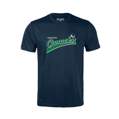 Vancouver Canucks Levelwear Youth Little Richmond Retro Script T-Shirt - Navy | NHL online