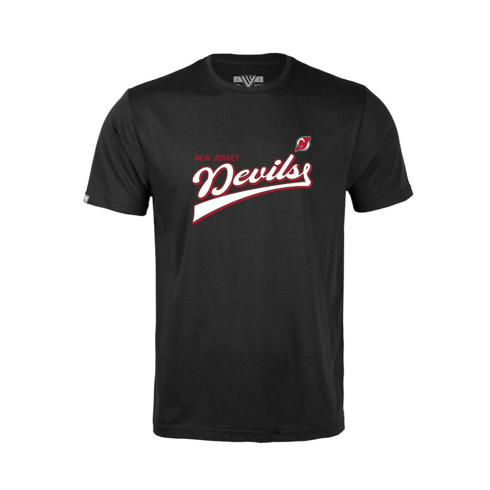New Jersey Devils Levelwear Youth Little Richmond Retro Script T-Shirt - Black | NHL sale