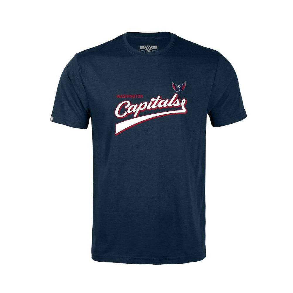 Washington Capitals Levelwear Youth Little Richmond Retro Script T-Shirt - Navy | NHL Lifestyle
