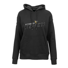 Pittsburgh Penguins Levelwear Women's Adorn Premier 2.0 Fleece Pullover Hoodie - Black | NHL Lifestyle