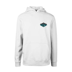 San Jose Sharks Levelwear Youth Podium Club Patch 2.0 Fleece Pullover Hoodie - White | NHL Clearance