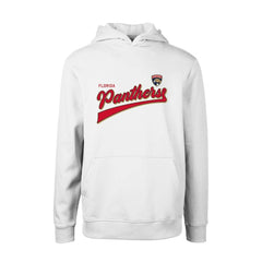 Florida Panthers Levelwear Youth Podium Retro Script Fleece Pullover Hoodie - White | NHL Clearance