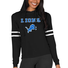 Detroit Lions Concepts Sport Women's Marathon Lightweight Lounge Pullover Hoodie - Black - NFL