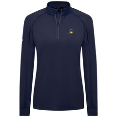 Milwaukee Brewers Levelwear Women's Kinetic Insignia Quarter-Zip Pullover Outlet