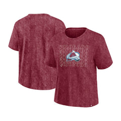 Colorado Avalanche Fanatics Women's Faded Wash T-Shirt - Burgundy | Fanatics sale