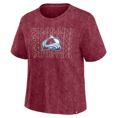Colorado Avalanche Fanatics Women's Faded Wash T-Shirt - Burgundy | Fanatics sale