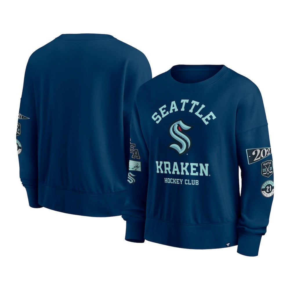 Seattle Kraken Fanatics Women's Go Team Pullover Sweatshirt - Deep Sea Blue | Fanatics near me