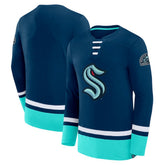 Seattle Kraken Fanatics High Point Long Sleeve T-Shirt - Deep Sea Blue | Fanatics on sale