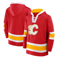 Calgary Flames Fanatics Inside Line Fleece Pullover Hoodie- Red | Fanatics near me