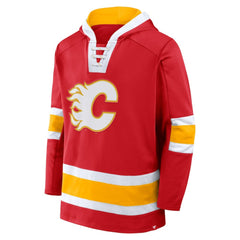 Calgary Flames Fanatics Inside Line Fleece Pullover Hoodie- Red | Fanatics near me
