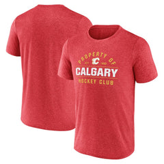 Calgary Flames Fanatics Property Of T-Shirt - Heather Red | Fanatics Lifestyle