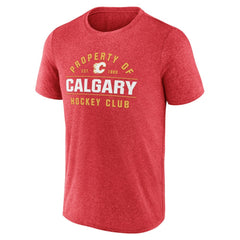 Calgary Flames Fanatics Property Of T-Shirt - Heather Red | Fanatics Lifestyle