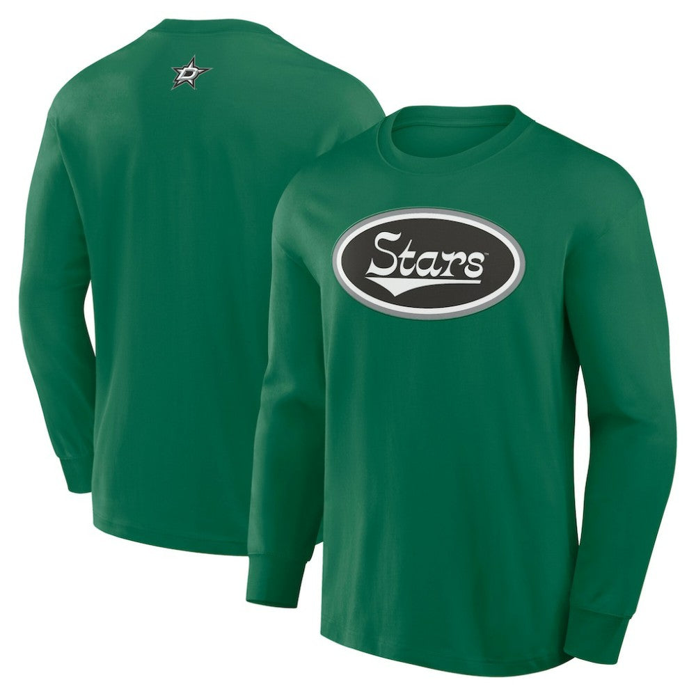 Dallas Stars Fanatics Rewind Long Sleeve T-Shirt - Kelly Green | Fanatics Lifestyle