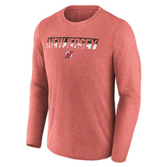 New Jersey Devils Fanatics Transition Long Sleeve T-Shirt - Heather Red | Fanatics on sale