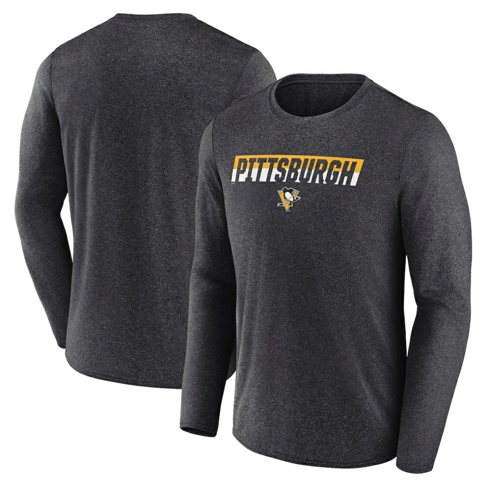 Pittsburgh Penguins Fanatics Transition Long Sleeve T-Shirt - Heather Charcoal | Fanatics on sale