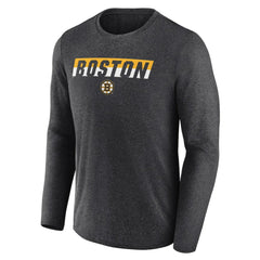 Boston Bruins Fanatics Transition Long Sleeve T-Shirt - Heather Charcoal | Fanatics discount