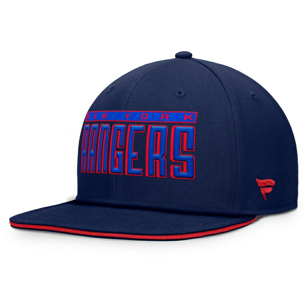 New York Rangers Fanatics Fundamental Gino Stack Snapback Hat - Blue | Fanatics discount