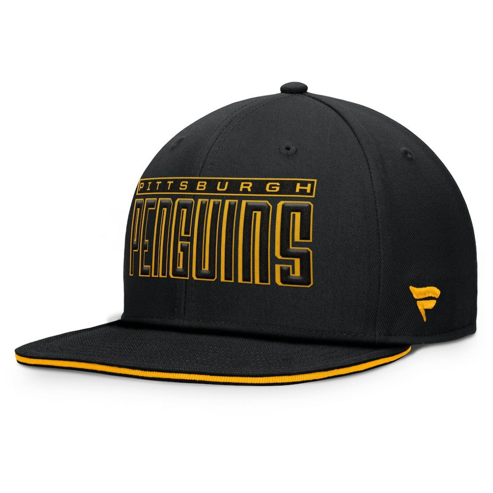 Pittsburgh Penguins Fanatics Fundamental Gino Stack Snapback Hat - Black | Fanatics on sale