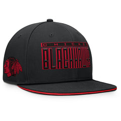 Chicago Blackhawks Fanatics Fundamental Gino Stack Snapback Hat - Black | Fanatics discount