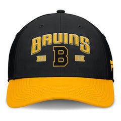 Boston Bruins Fanatics Heritage Captain Flex Hat - Black/Gold | Fanatics Lifestyle