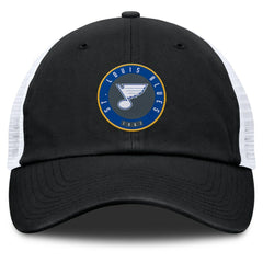 St. Louis Blues Fanatics Averie Trucker Adjustable Hat - Black/White | Fanatics near me