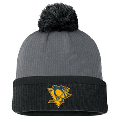 Pittsburgh Penguins Fanatics Women's Cuffed Knit Hat with Pom - Charcoal | Fanatics discount