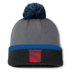 New York Rangers Fanatics Women's Cuffed Knit Hat with Pom - Charcoal | Fanatics sale