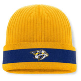 Nashville Predators Fanatics Blueliner Cuffed Knit Hat - Gold | Fanatics discount