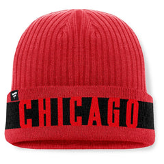 Chicago Blackhawks Fanatics Blueliner Cuffed Knit Hat - Red | Fanatics Clearance