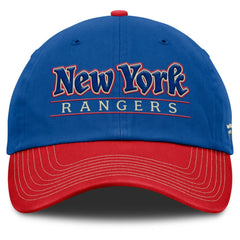 New York Rangers Fanatics Heritage Home Ice Two-Tone Adjustable Hat - Blue/Red | Fanatics Lifestyle